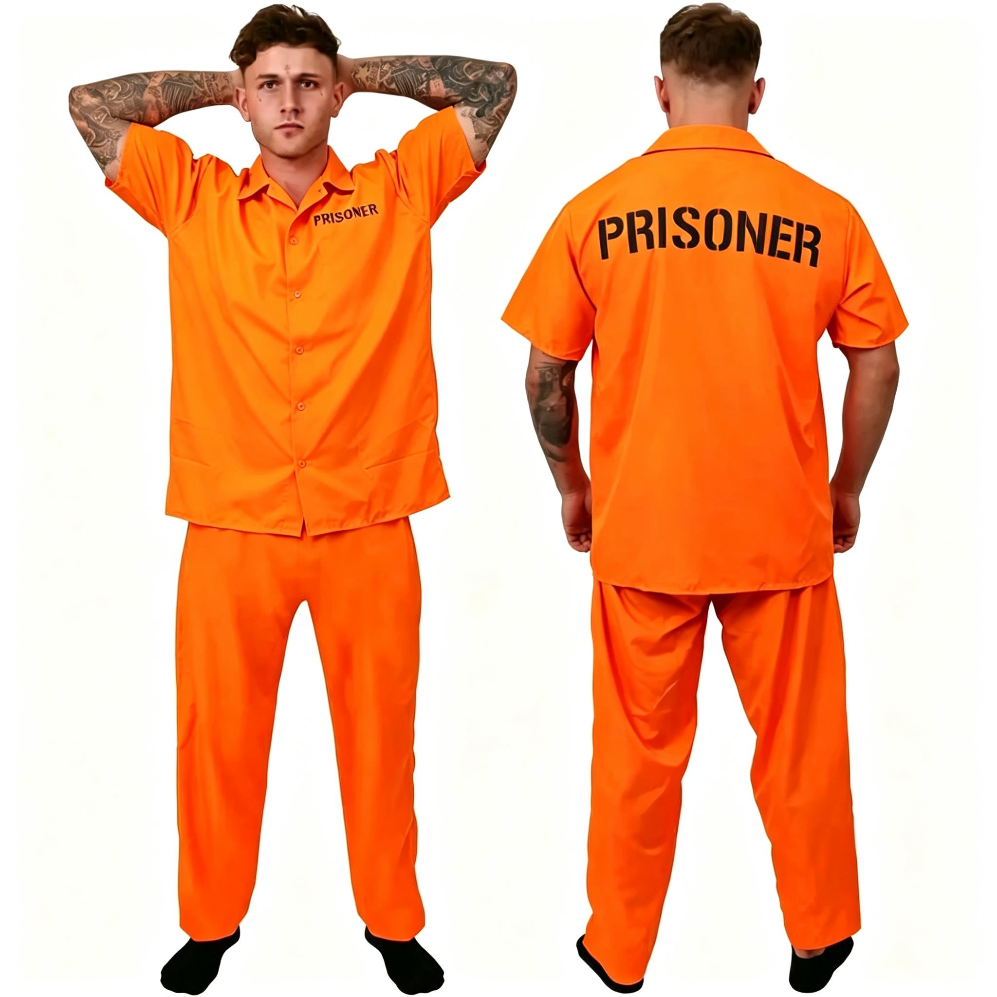 Men'S Formal Beach Wear - Unisex New Black Convict Halloween Cosplay