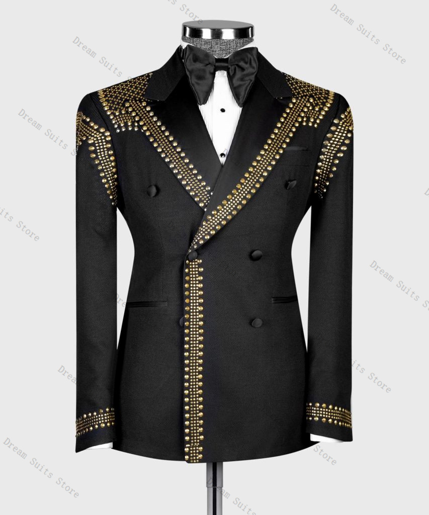 Men Suit Set 2 Piece Blazer+Pa - Men Formal Wear With Coat 评论和价格