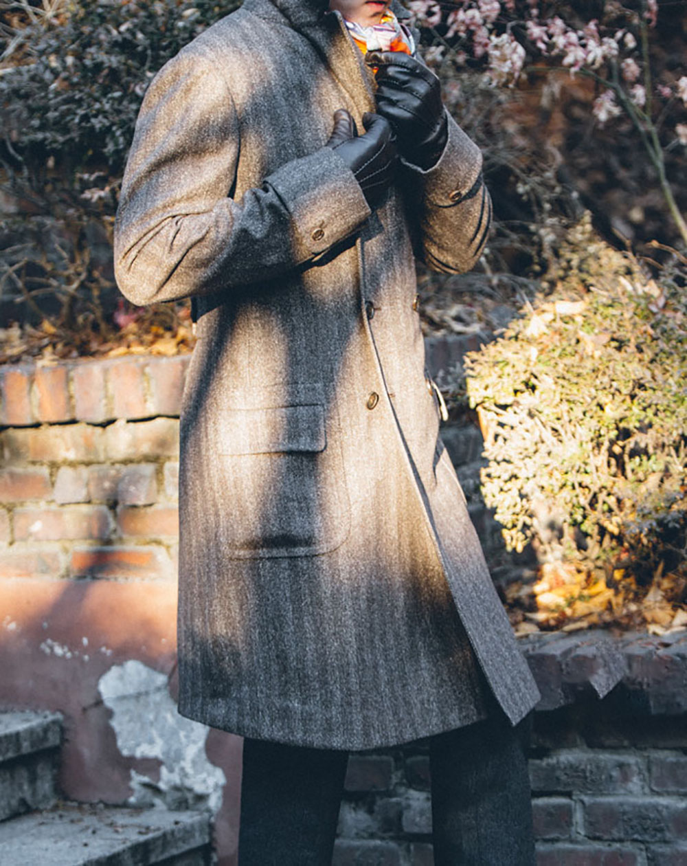 Vintage Wool Blend Herringbone - Men Formal Wear With Coat 评论和价格