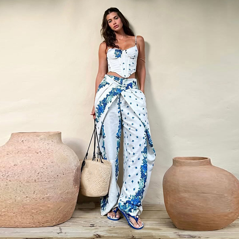 Sexy Printed Vest Trouser Wome - Men'S Formal Beach Wear 评论和价格