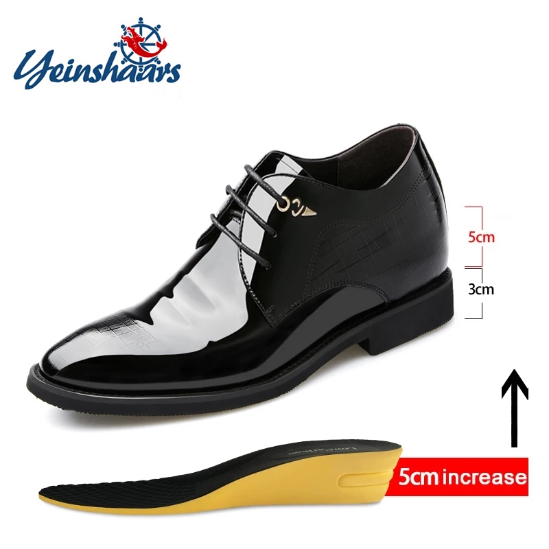 3/6/8 Cm Elevator Shoes Men Dr - Young Men Formal Wear 评论和价格