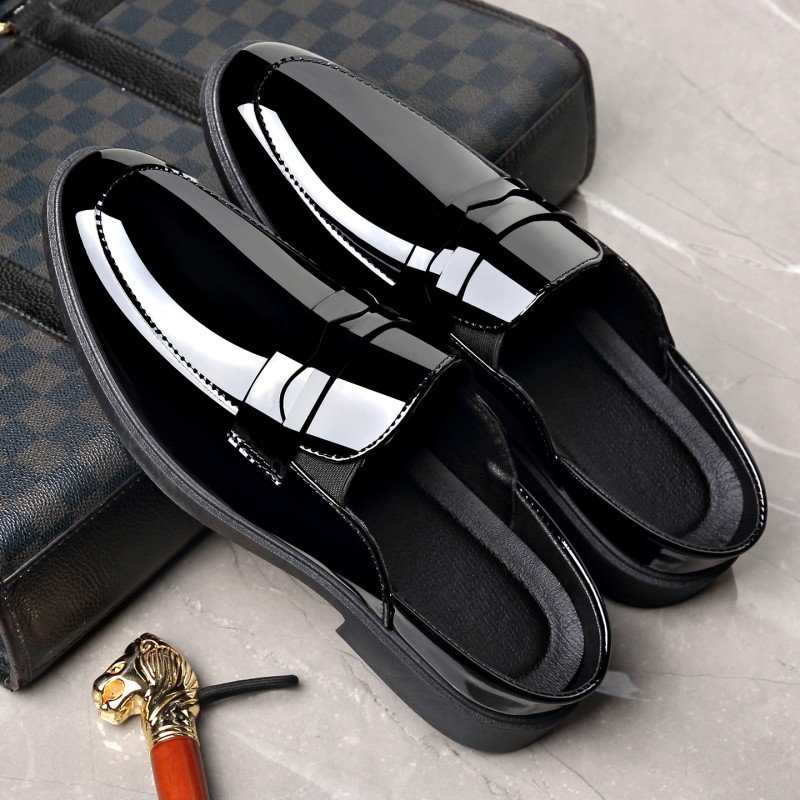 Men Black Patent Leather Mules - Men'S Formal Wear Slippers 评论和价格