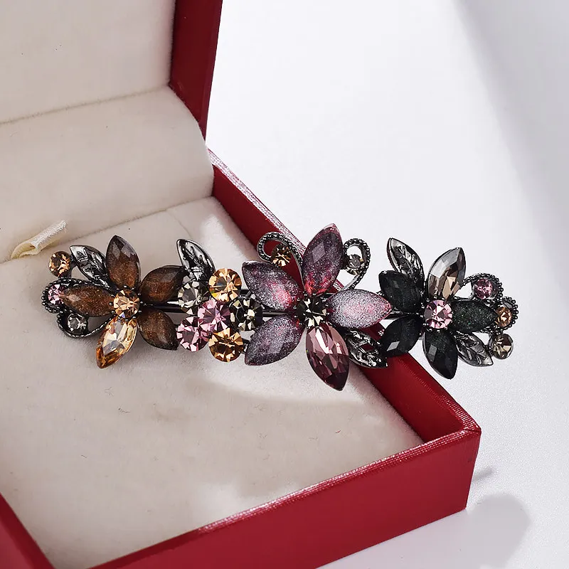 Elegant Rhinestone Glaze Flowe - Tie Bar Clip 评论和价格