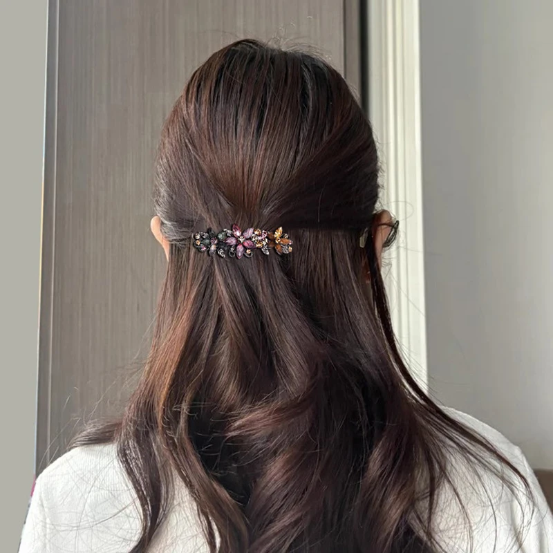 Elegant Rhinestone Glaze Flowe - Tie Bar Clip 评论和价格