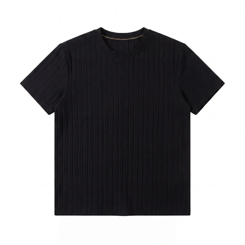Business Casual Ribbed T Shirt - Young Men Formal Wear 评论和价格