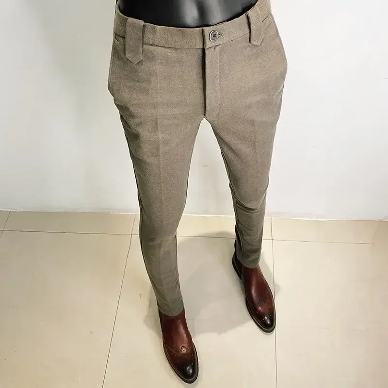 Autumn Winter Thickened Woolen - Men Formal Wear Dress 评论和价格