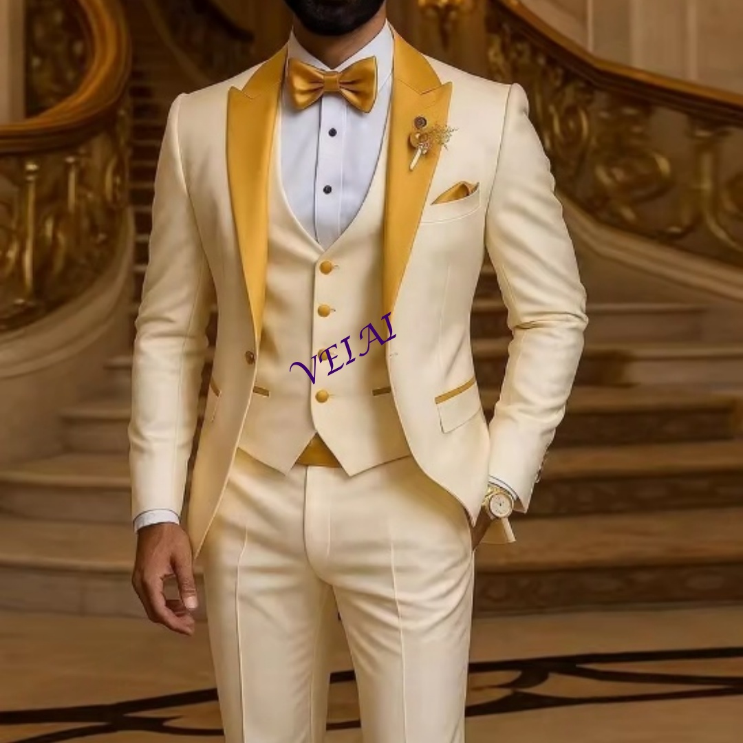 CustomizedGold Collar Ivory Me - Young Men Formal Wear 评论和价格