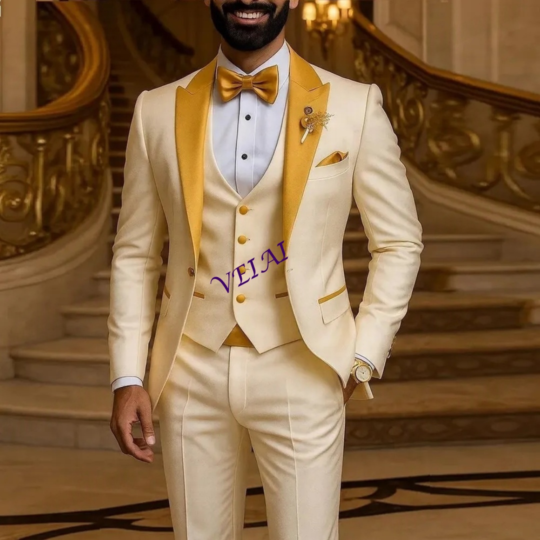 CustomizedGold Collar Ivory Me - Young Men Formal Wear 评论和价格