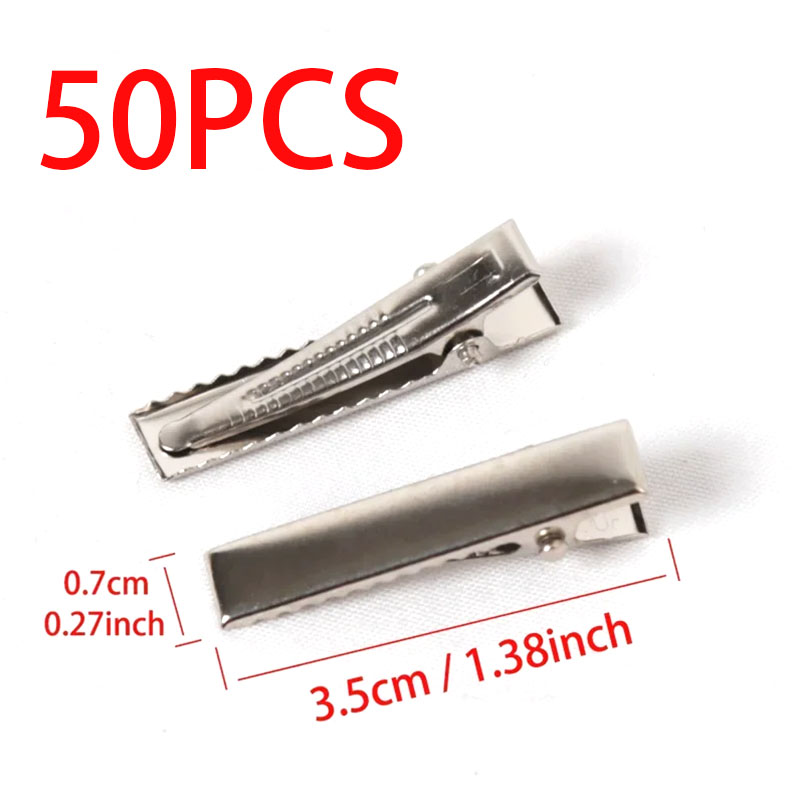 50PCS Metal Hair Clips Iron Du - Tie Bar Clip 评论和价格