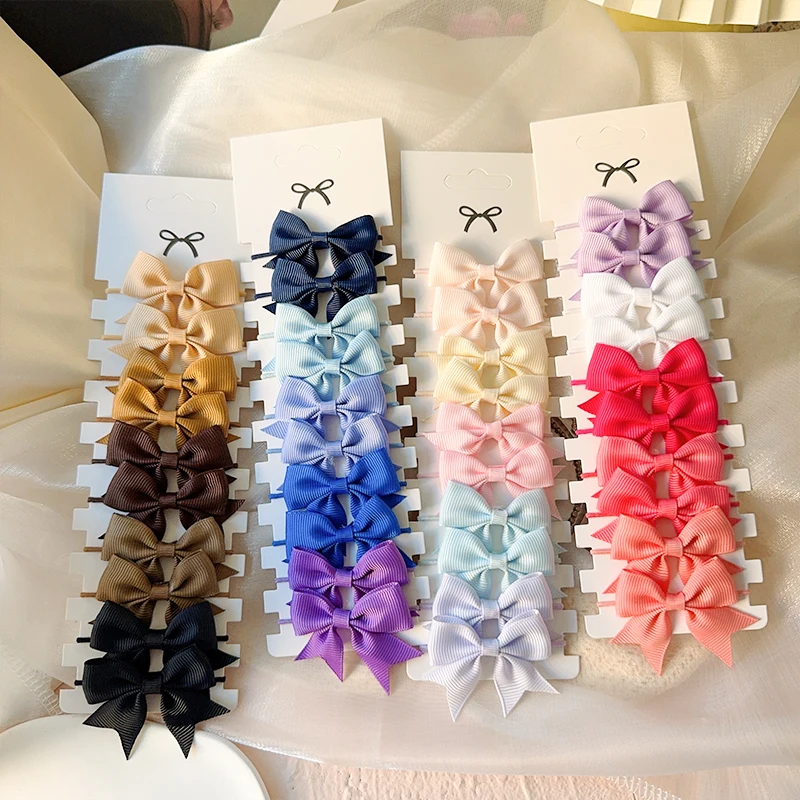 10Pcs 3 Styles Bows Elastic Ha - Tie Bar Clip 评论和价格