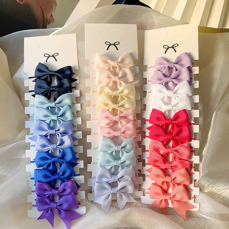 10Pcs 3 Styles Bows Elastic Ha - Tie Bar Clip 评论和价格