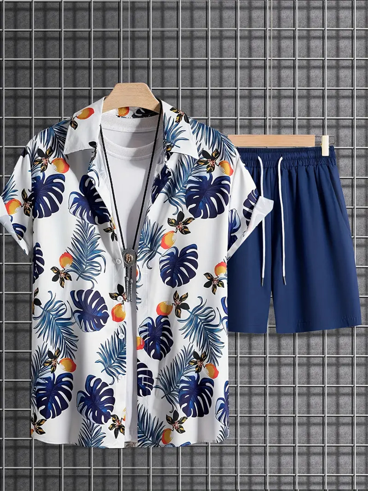 New Summer Fashion Hawaiian Me - Men'S Formal Beach Wear 评论和价格