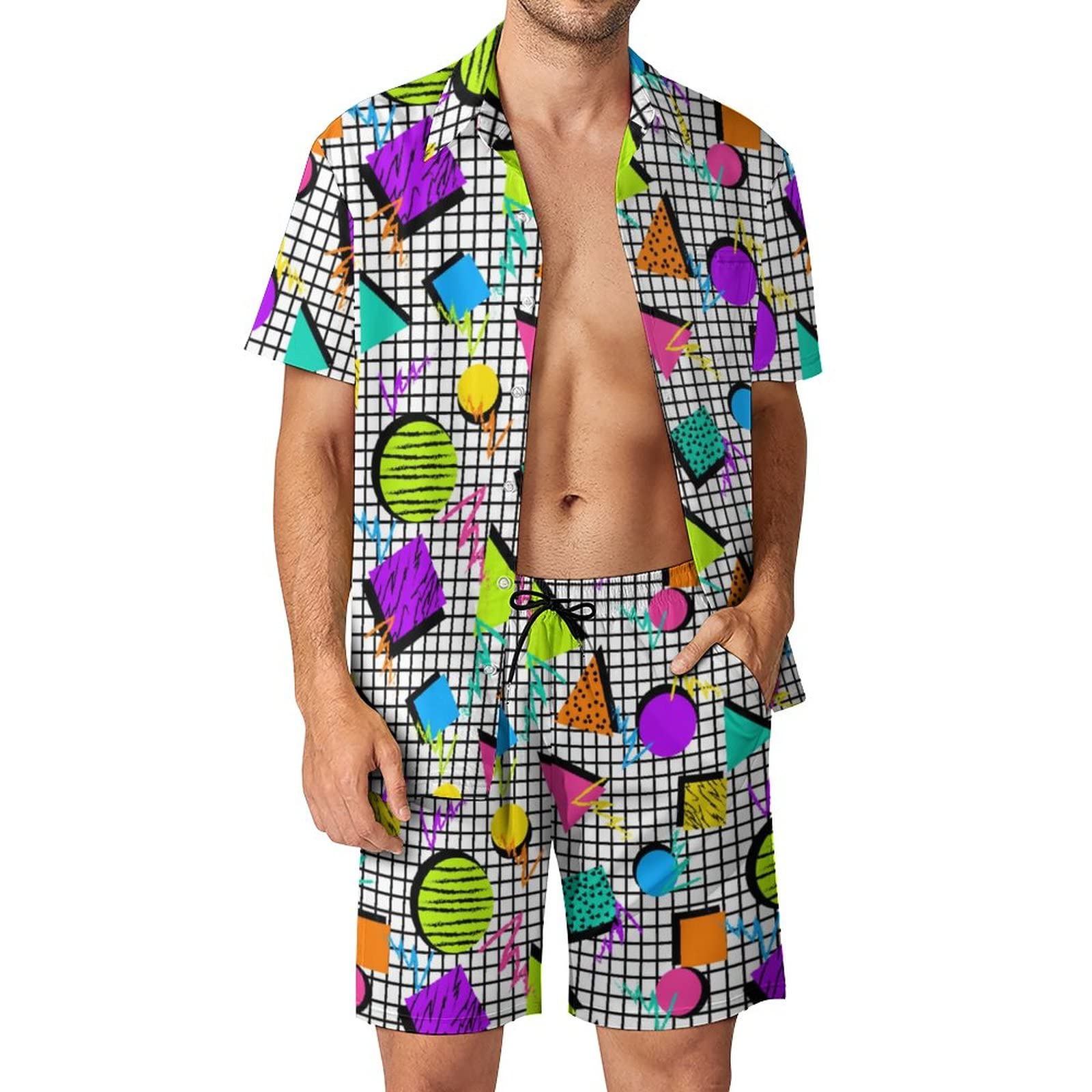 Summer Irregular Geometric 3D  - Men'S Formal Beach Wear 评论和价格