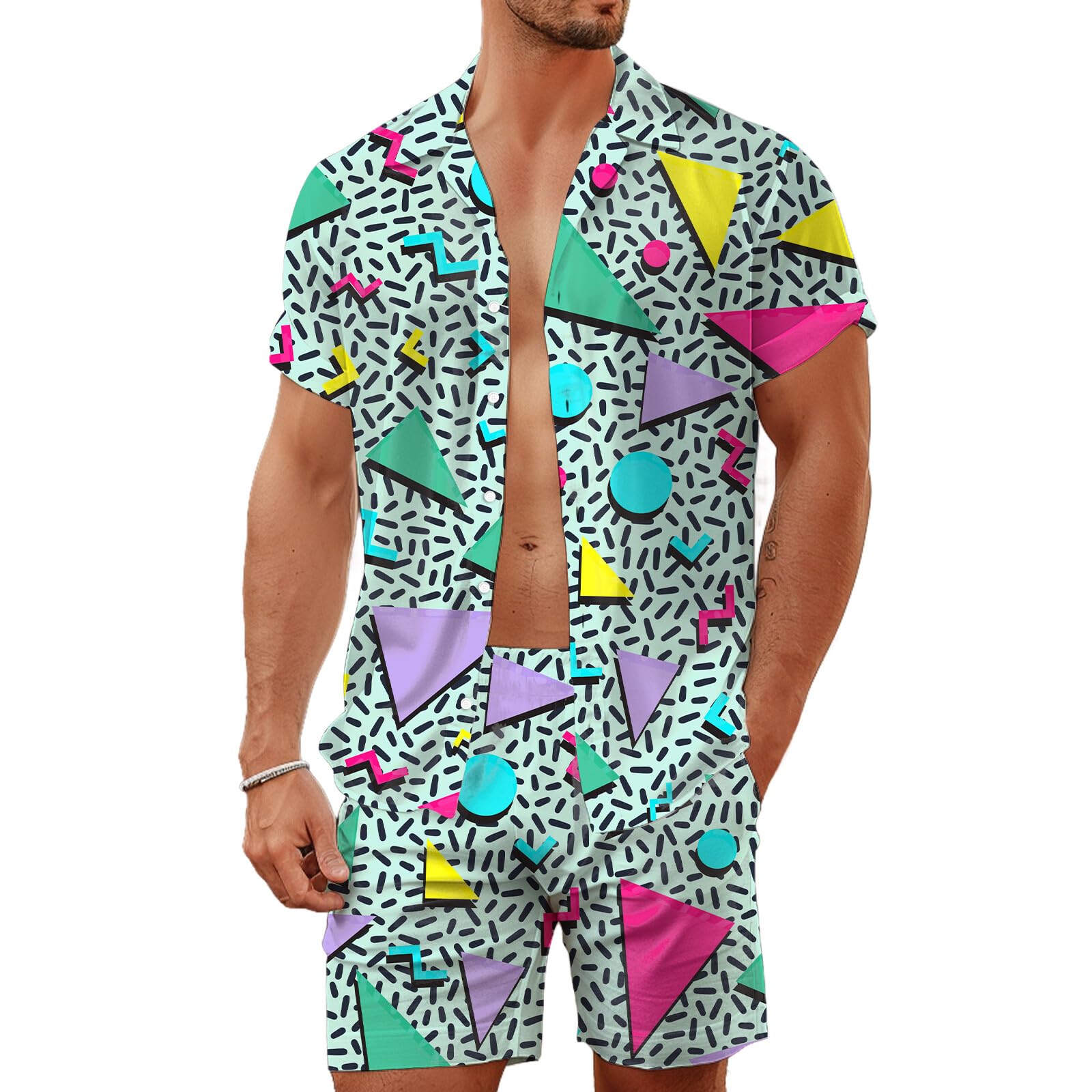 Summer Irregular Geometric 3D  - Men'S Formal Beach Wear 评论和价格