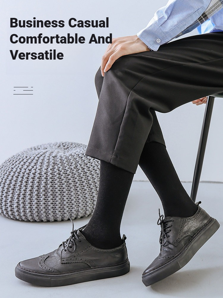 1 Pair Men Solid Knee High Bus - Men Formal Wear Dress 评论和价格