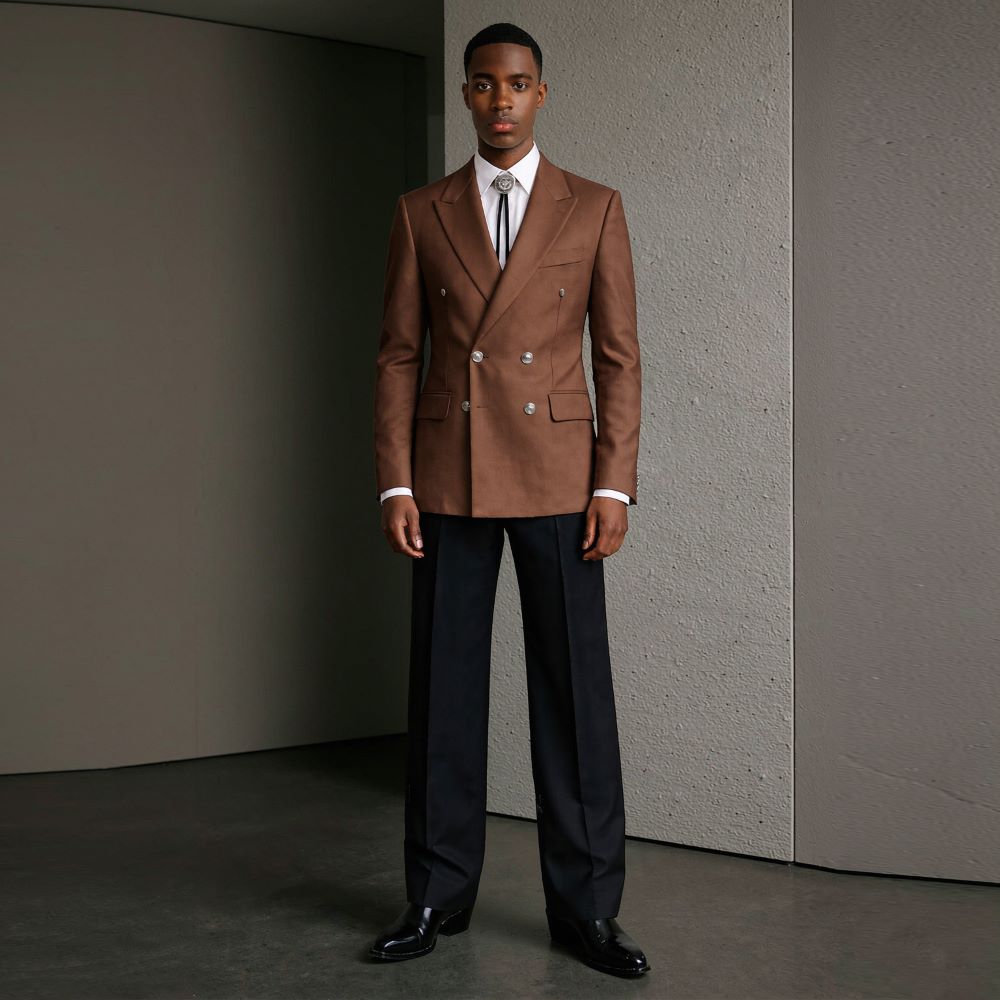 Men 2 Pieces Relaxed Slim Suit - Men Linen Formal Wear 评论和价格