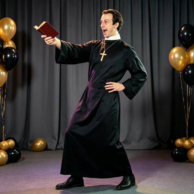 Classic Male Priest Stage Perf - Men Formal Wear Set 评论和价格