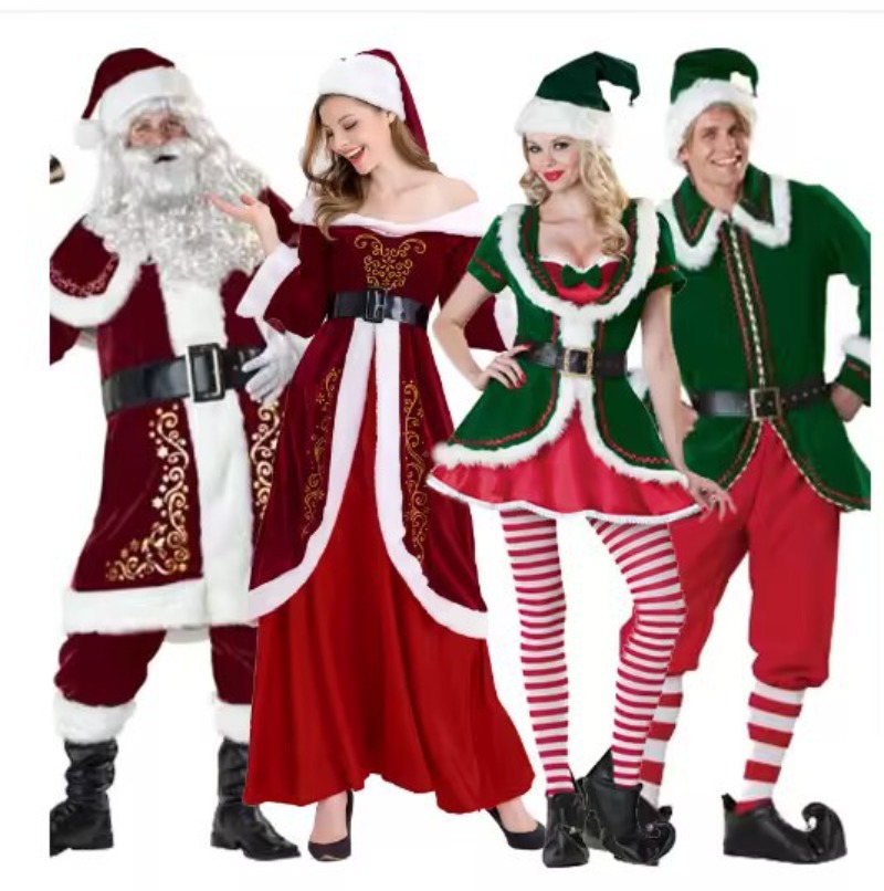 Santa Claus Costume Women Men  - Men Formal Wear Set 评论和价格