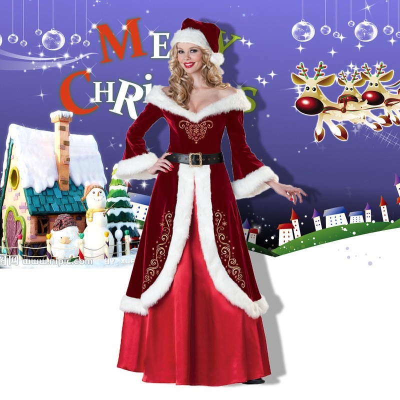 Santa Claus Costume Women Men  - Men Formal Wear Set 评论和价格