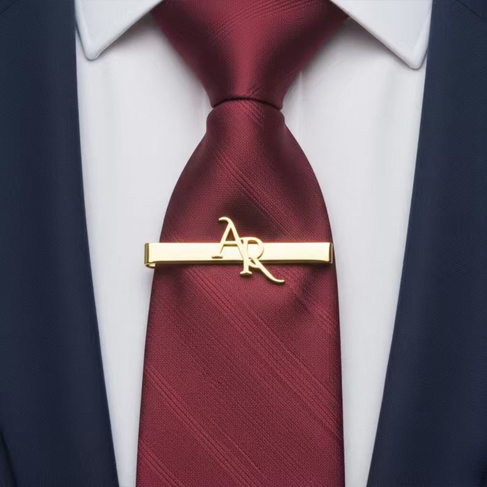 Customized Initial Stainless S - Tie Bar Clip 评论和价格