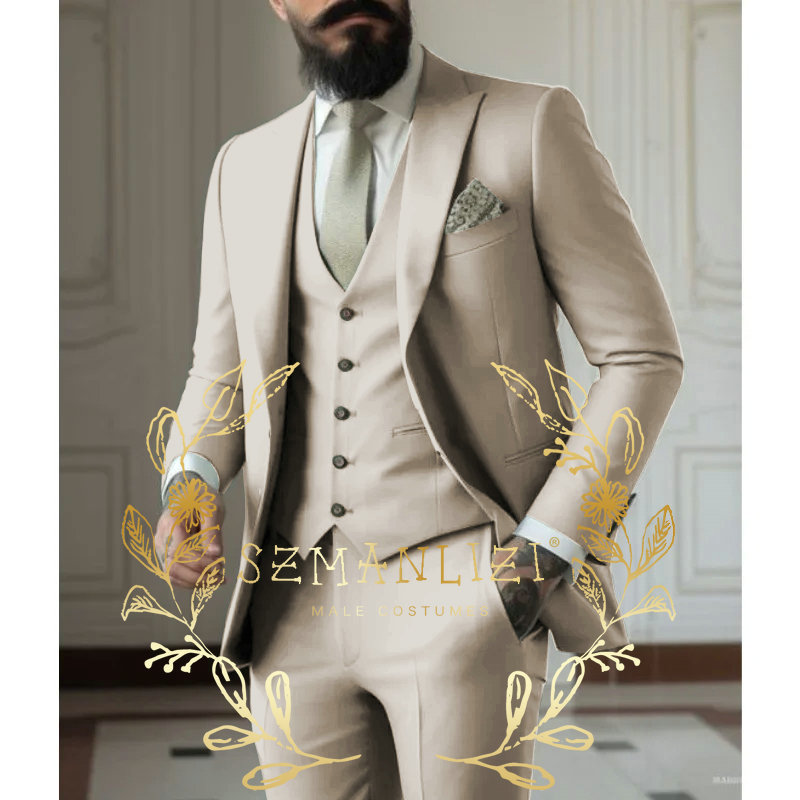 Light green Suits Men Suits 3  - Men Formal Wear Dress 评论和价格