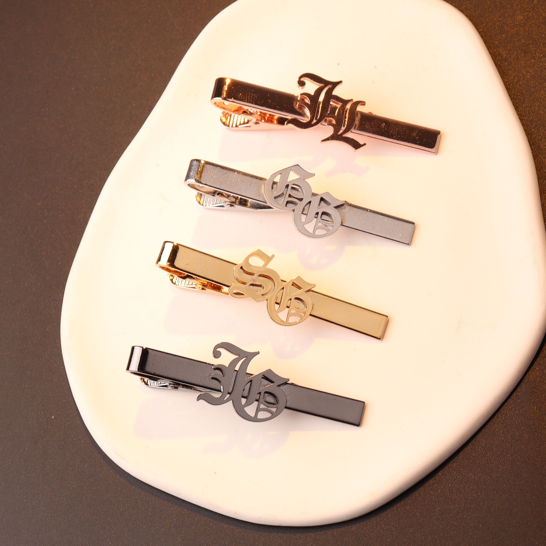 Custom Name Initials Tie Clip  - Tie Bar Clip 评论和价格
