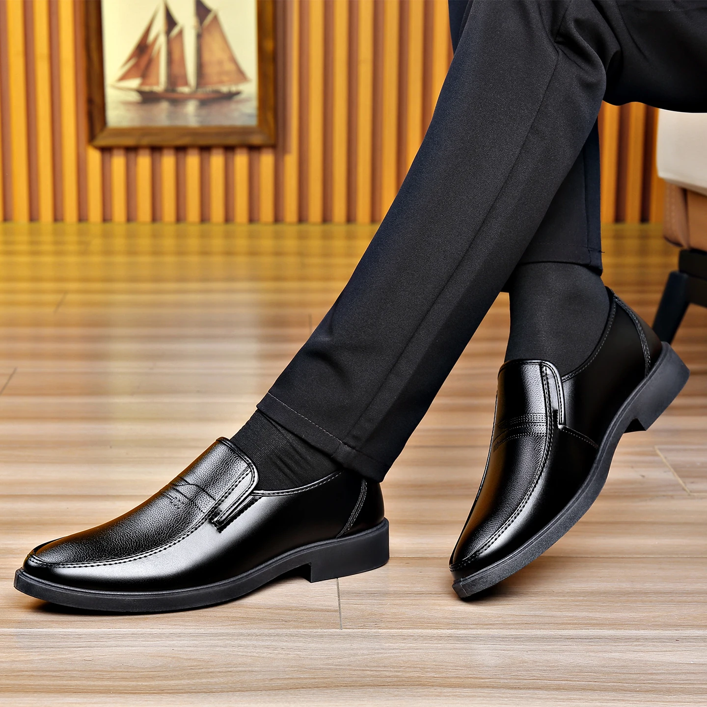 Men's Slip‑on Business Leather - Men Formal Wear Dress 评论和价格