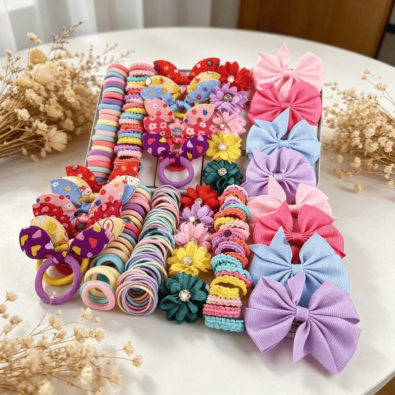 73PCS   New Fabric Girls Hair  - Tie Bar Clip 评论和价格