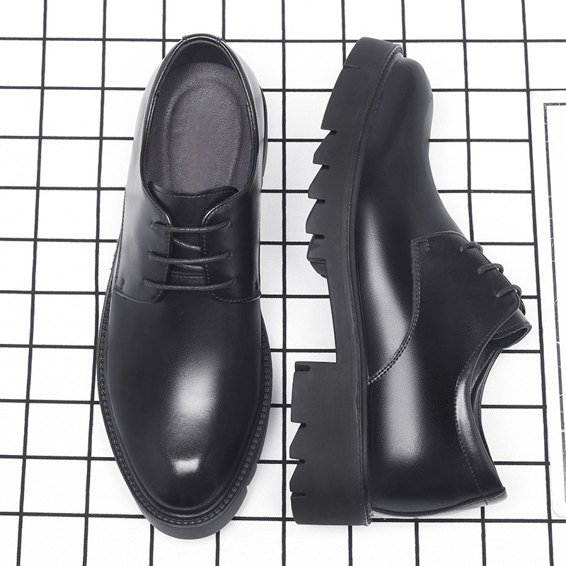 Mens Black Leather Lace Up Dre - Men Formal Wear Dress 评论和价格