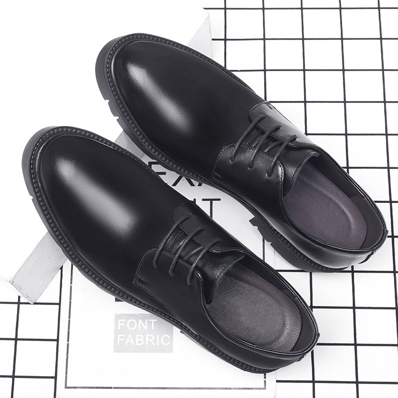 Mens Black Leather Lace Up Dre - Men Formal Wear Dress 评论和价格