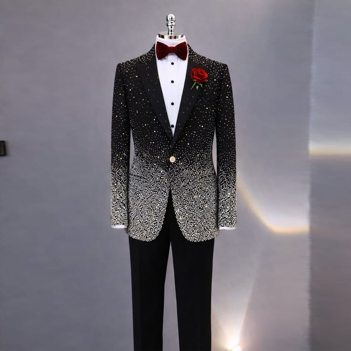 Handsome Rhinestone Diamond Me - Young Men Formal Wear 评论和价格