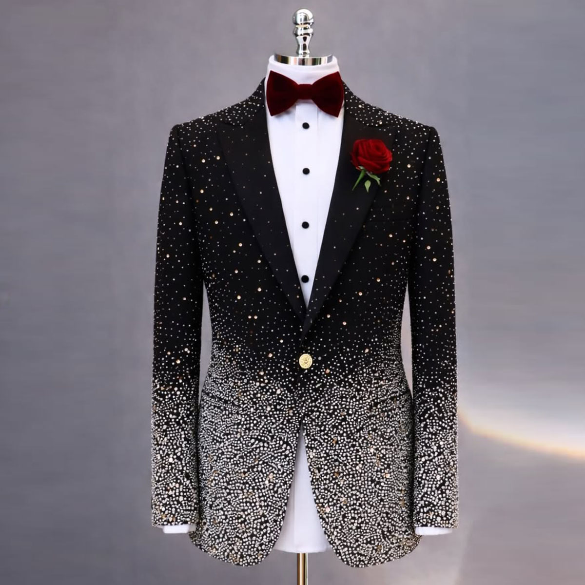 Handsome Rhinestone Diamond Me - Young Men Formal Wear 评论和价格