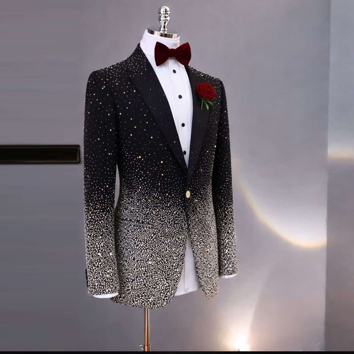 Handsome Rhinestone Diamond Me - Young Men Formal Wear 评论和价格