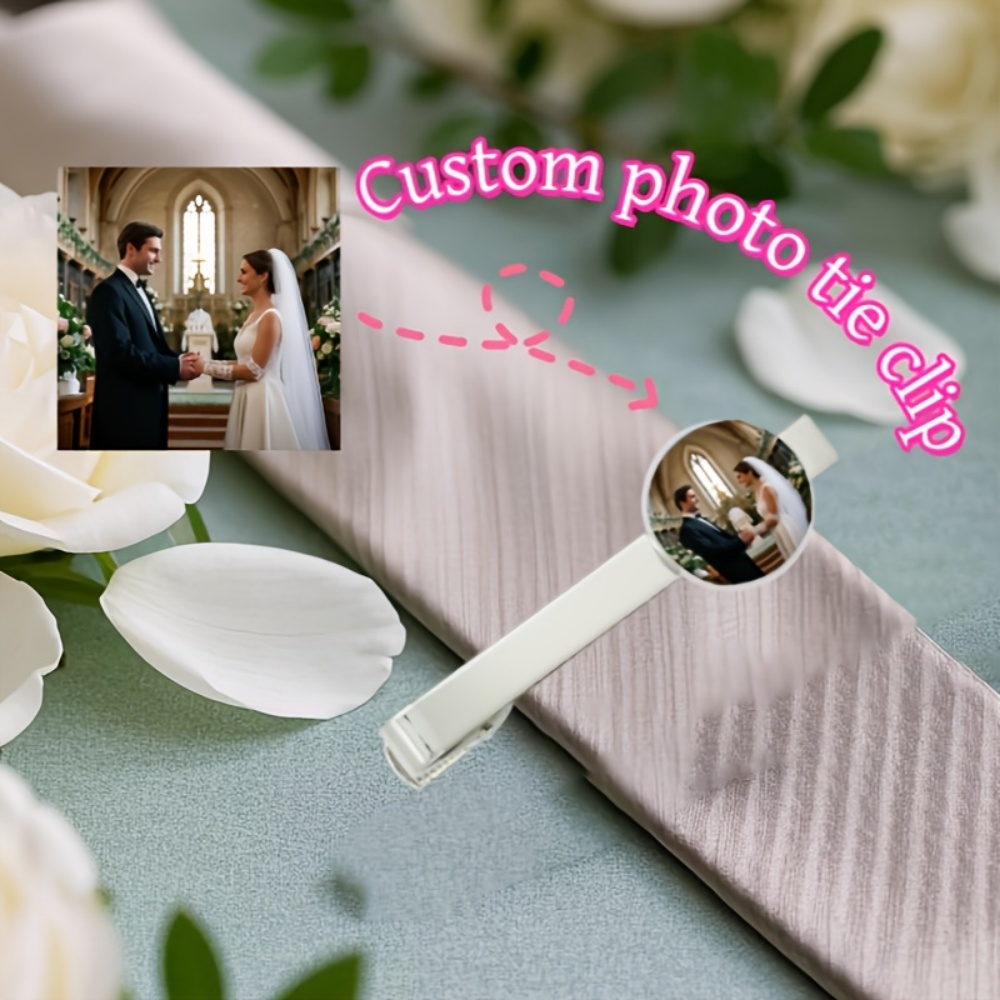 Custom Photo Engraved Text Tie - Tie Bar Clip 评论和价格